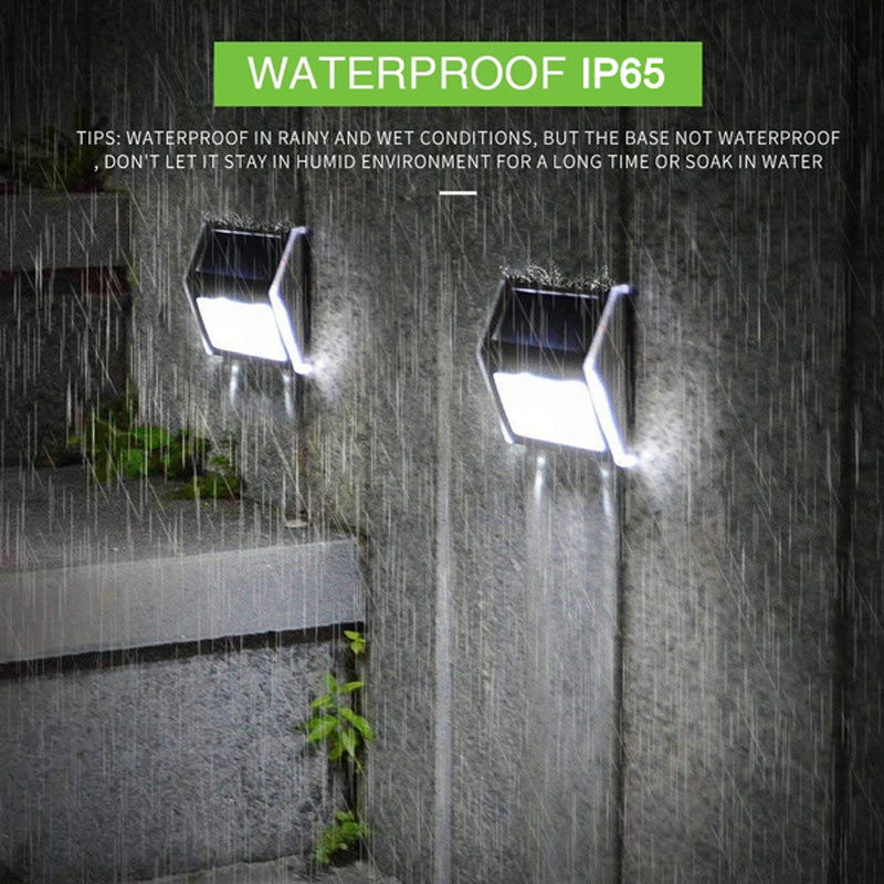 6 Outdoor LED Solar Light: Waterproof Garden Fence Wall Lamps