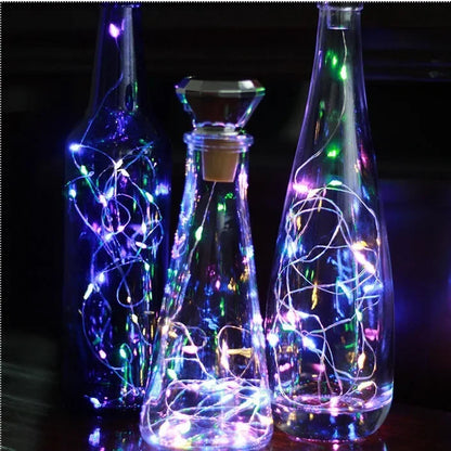 Wine Bottle Light Wine Bottle Lamp Diamond Shape Solar Night Light Starry for Wedding Party Decor Fairy Copper Wire String Light
