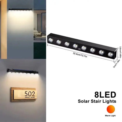 Solar Wall Light Outdoor: 4/8LED Waterproof Courtyard Lamp