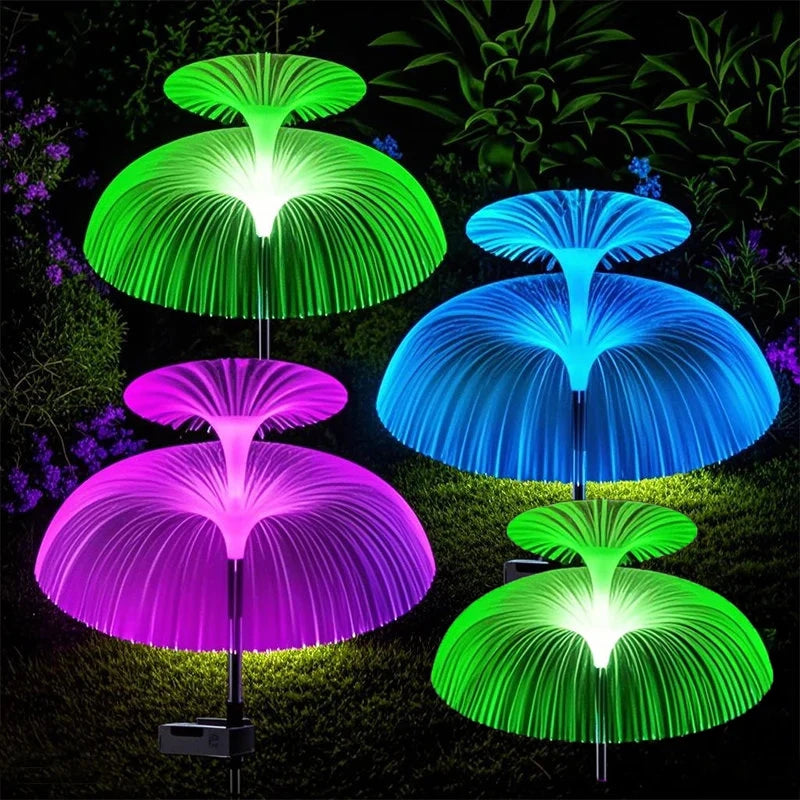 7-Color Jellyfish Solar Lawn Lights: Waterproof Garden Decor