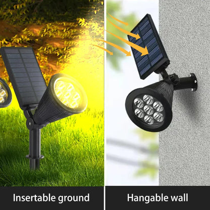 9 LEDs Solar Spotlights - IP65 Waterproof Outdoor Lights
