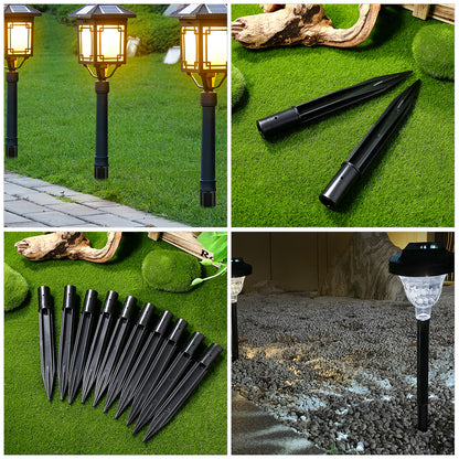 Outdoor Solar Light Stakes 6pcs - Durable ABS Garden Spikes