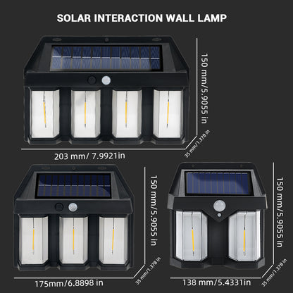 Solar Wall Lights Outdoor: LED Solar Motion Sensor Wall Light - Waterproof Outdoor Lantern