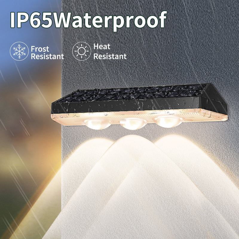 Solar Fence Lights RGB & Warm White LED Outdoor Decor