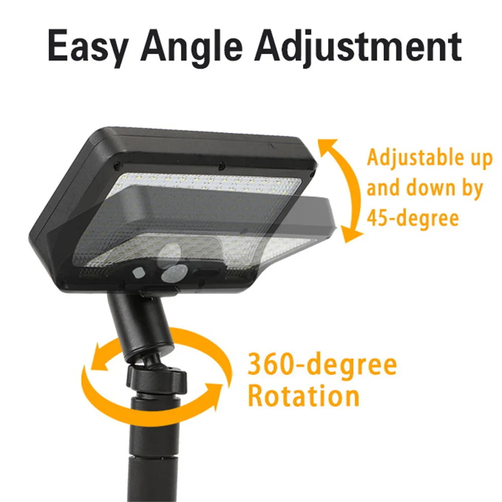 Clip On Solar Motion Lights Outdoor Waterproof Lights USB Charge with 92 LEDs Portable Solar Powered Security Light for Garden