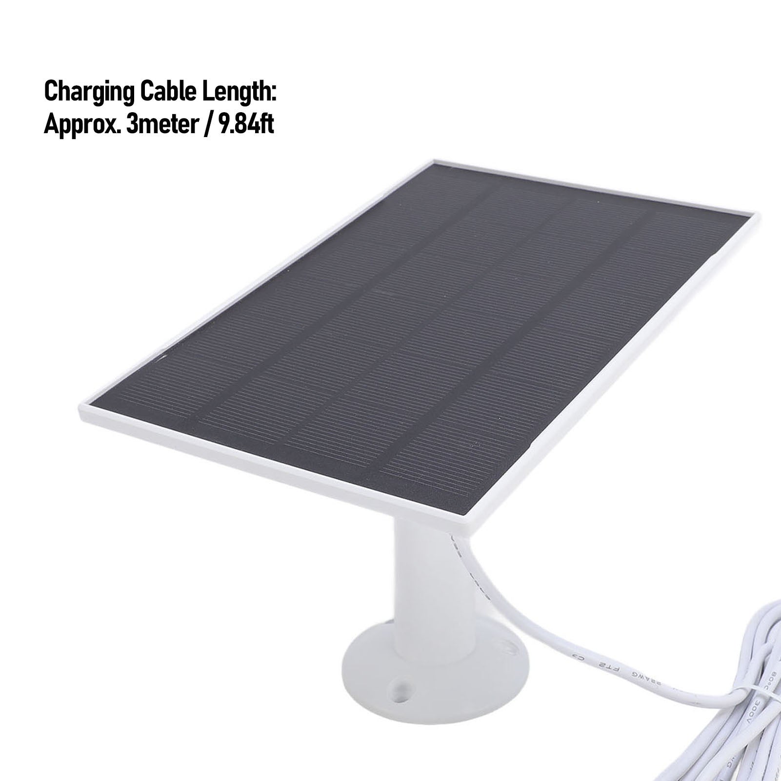 Camera Doorbell: Doorbell Solar Panel 8W IP66 Waterproof 360° Adjustable