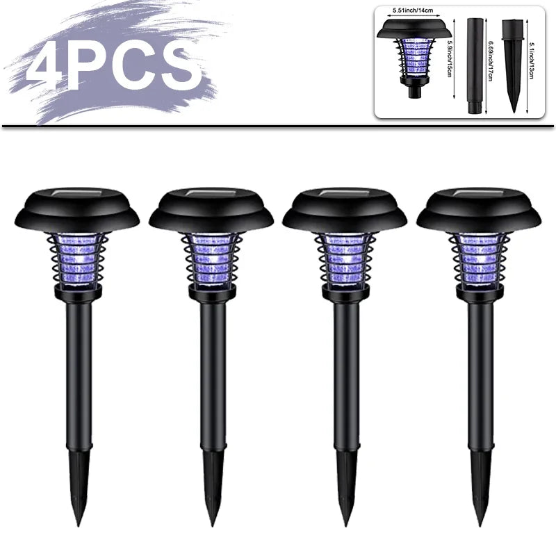 Solar Mosquito Killer: Waterproof LED Bug Zapper for Outdoors