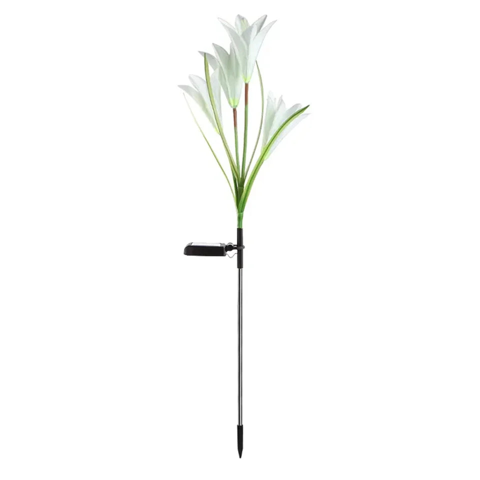 Solar Lily Lights: 7-Color Waterproof Garden Pathway Decor