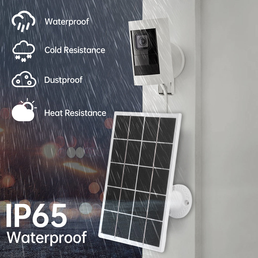 8W Solar Panel Charger for Security Cameras & Home Lights