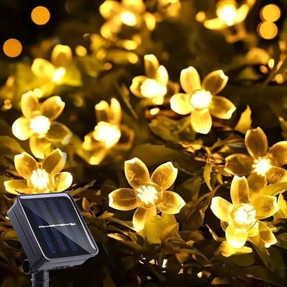 String Lights - Purple Solar Flower Outdoor LED Garden Decor