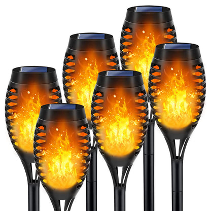 Outdoor Solar Light: Solar Torch Lights Flickering Flame Waterproof Outdoor Decor