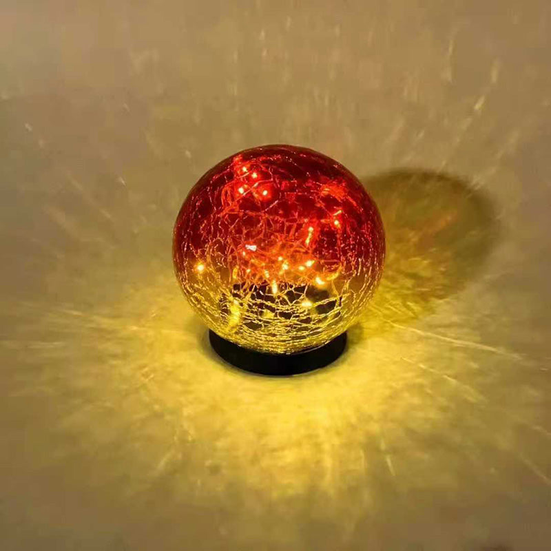 Solar Garden Lights: Solar Crack Glass Ball Lamp - 10cm Waterproof Garden Light