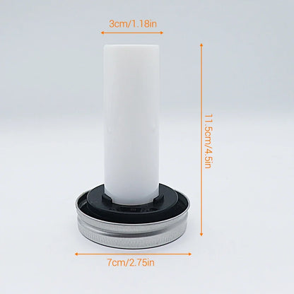 Solar Mason Jar Torch - Warm Garden Lantern