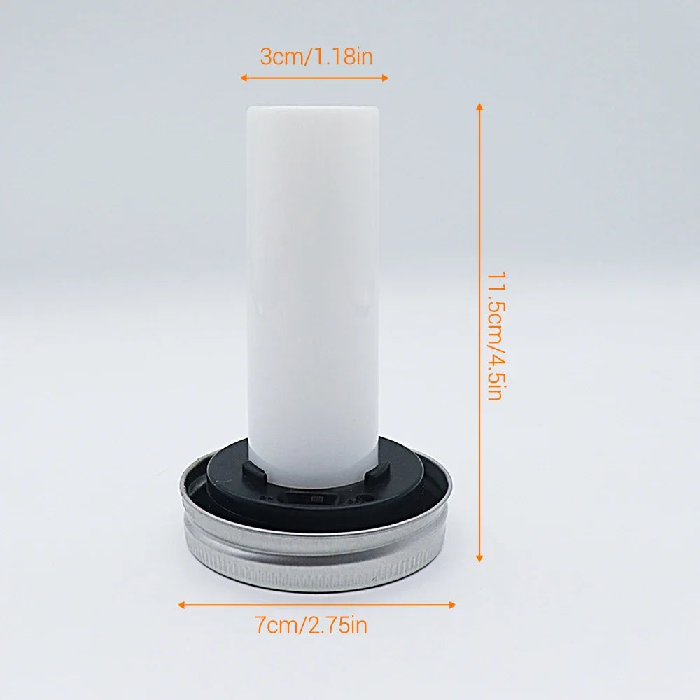 Solar Mason Jar Torch - Warm Garden Lantern