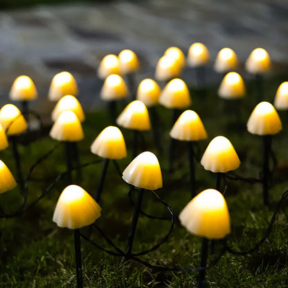 Mushroom Solar Lights Solar Powered Walkway Outdoor Waterproof Street Light Yard Stake Landscape String Led Pathway Patio Ground