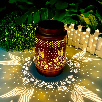 Iron Solar Lantern: Weatherproof Garden Pathway Light