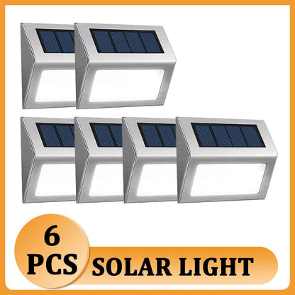 6 Outdoor LED Solar Light: Waterproof Garden Fence Wall Lamps