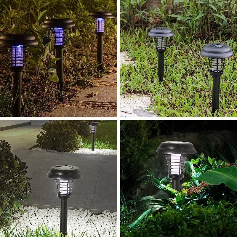Solar Mosquito Killer: Waterproof LED Bug Zapper for Outdoors