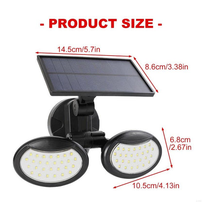 Motion Detector Lights - Dual Head Waterproof Spotlights
