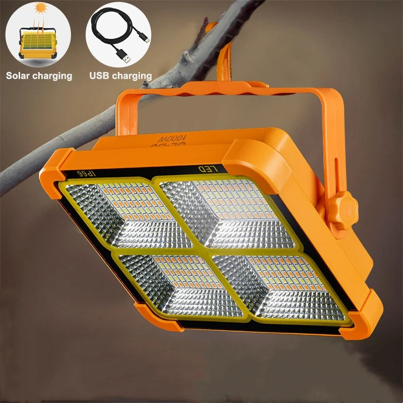 Portable Solar LED Lantern - Rechargeable Camping Light