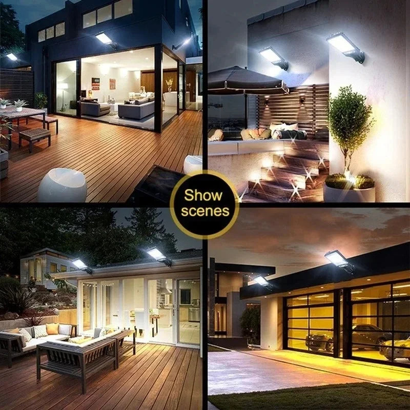 LED Solar Wall Lights: Motion Sensor Outdoor Lighting
