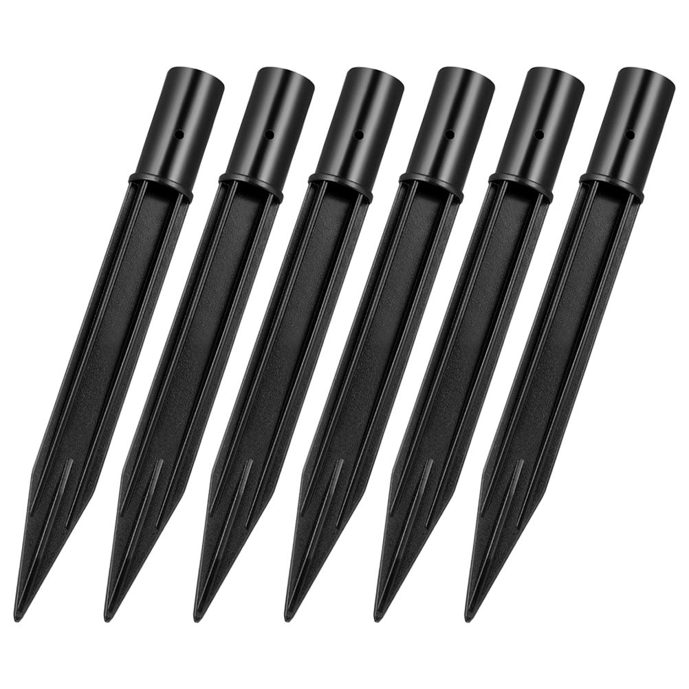 Outdoor Solar Light Stakes 6pcs - Durable ABS Garden Spikes