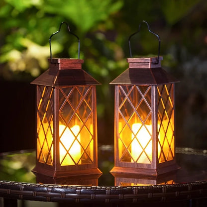 1PC Solar Lantern Outdoor, Waterproof LED Candle Lamp for Garden/Pathway Decor, Warm White Decorative Lighting