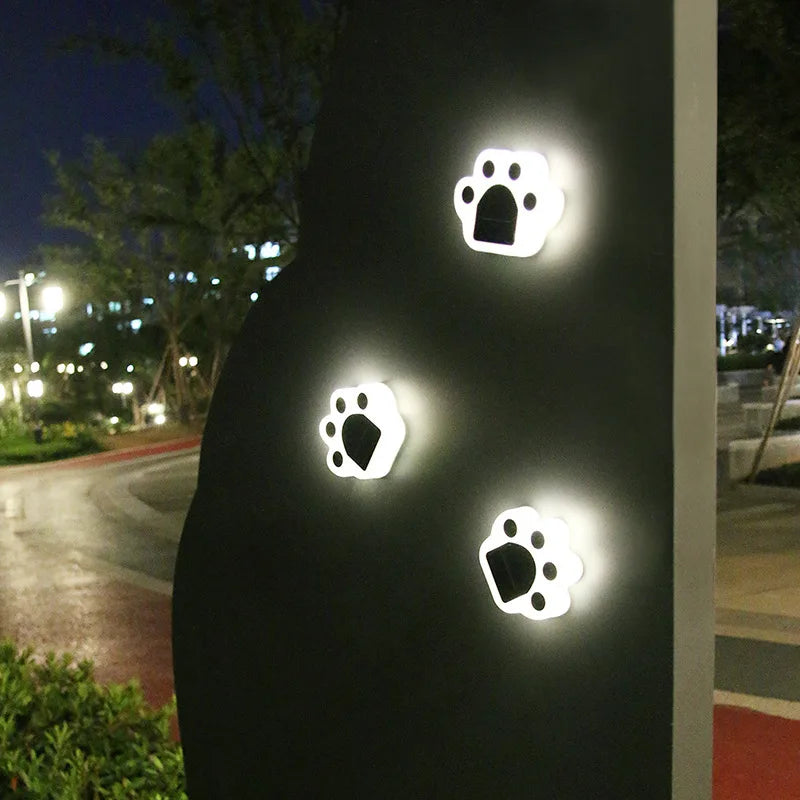 1pc Solar Lights Outdoor Waterproof Pet Footprint Light Solar Outdoor Lamp Waterproof Led Lawn LED Light