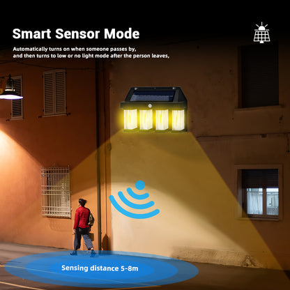 Solar Wall Lights Outdoor: LED Solar Motion Sensor Wall Light - Waterproof Outdoor Lantern