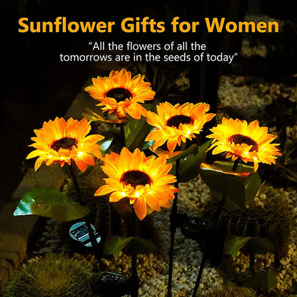 Solar Lawn Lights: Sunflower LED Lights - Smart Sense Outdoor Garden Decor