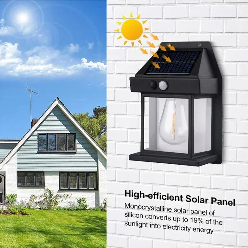 Solar Wall Lights Outdoor: LED Wall Light - Waterproof, Powerful, Sensor-Activated