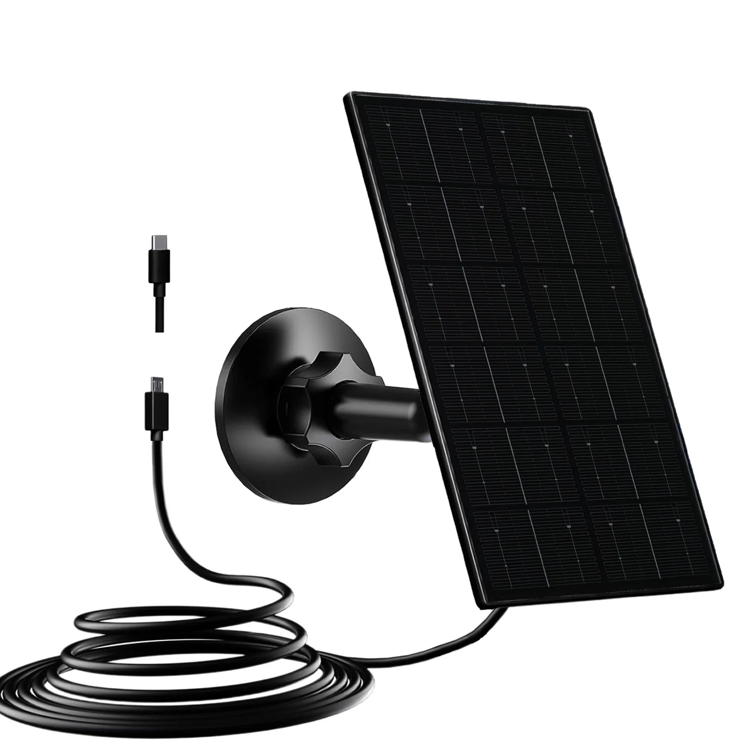 5V Solar Charger - USB-C/Micro USB for Security Cameras