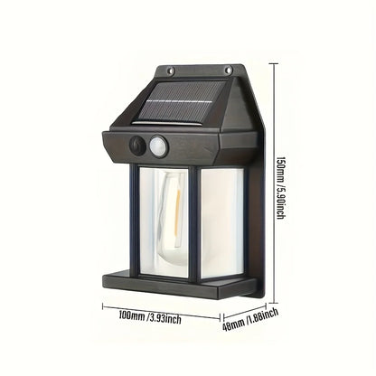 Solar Outdoor Waterproof LED Wall Light Powerful Solar Energy Lamp with Light Sensor for Garden Yard Fence House Decoration
