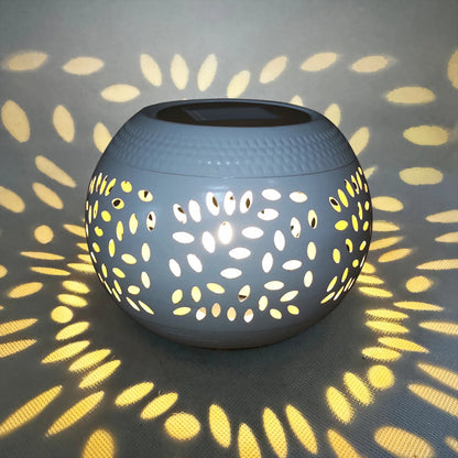 Iron Solar Lantern: Weatherproof Garden Pathway Light