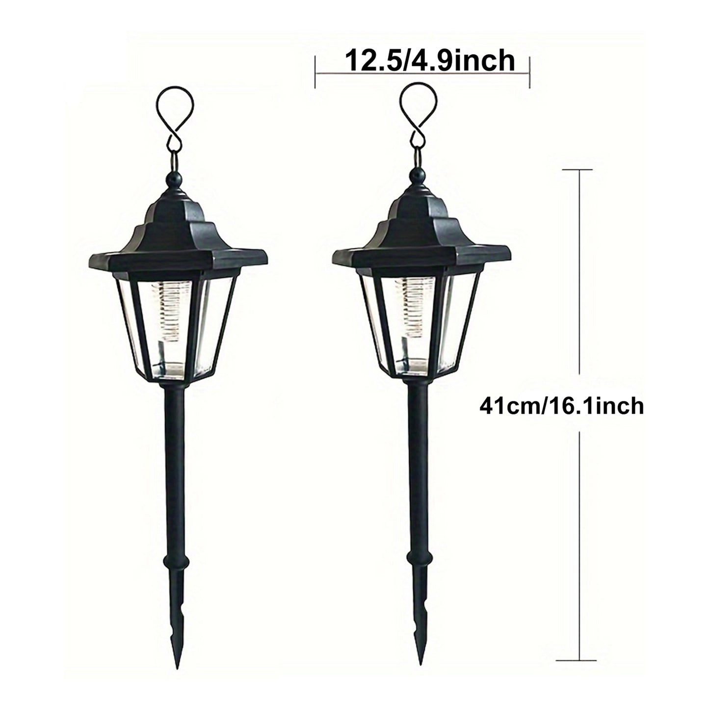 Hexagonal Solar Pathway Lights - Outdoor Hanging Lanterns
