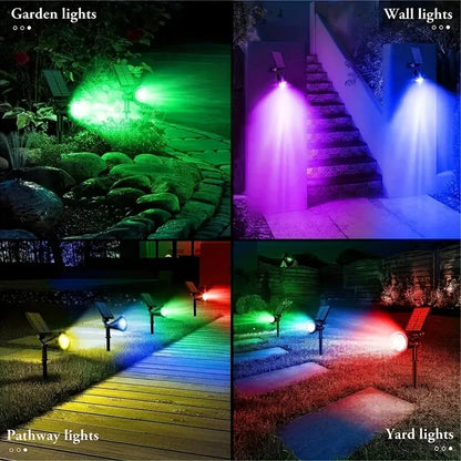 9 LEDs Solar Spotlights - IP65 Waterproof Outdoor Lights