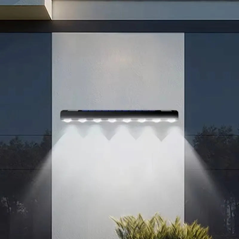 Solar Wall Light Outdoor: 4/8LED Waterproof Courtyard Lamp
