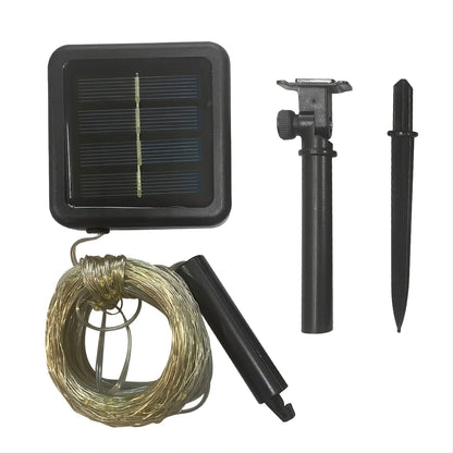 1pc LED solar waterfall light,fairy wreath light,8 lighting modes,For courtyard,garden,balcony,trees,fences,party Decoration