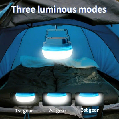 Solar LED Camping Light: Magnetic Base, 3 Modes, Quick Hook