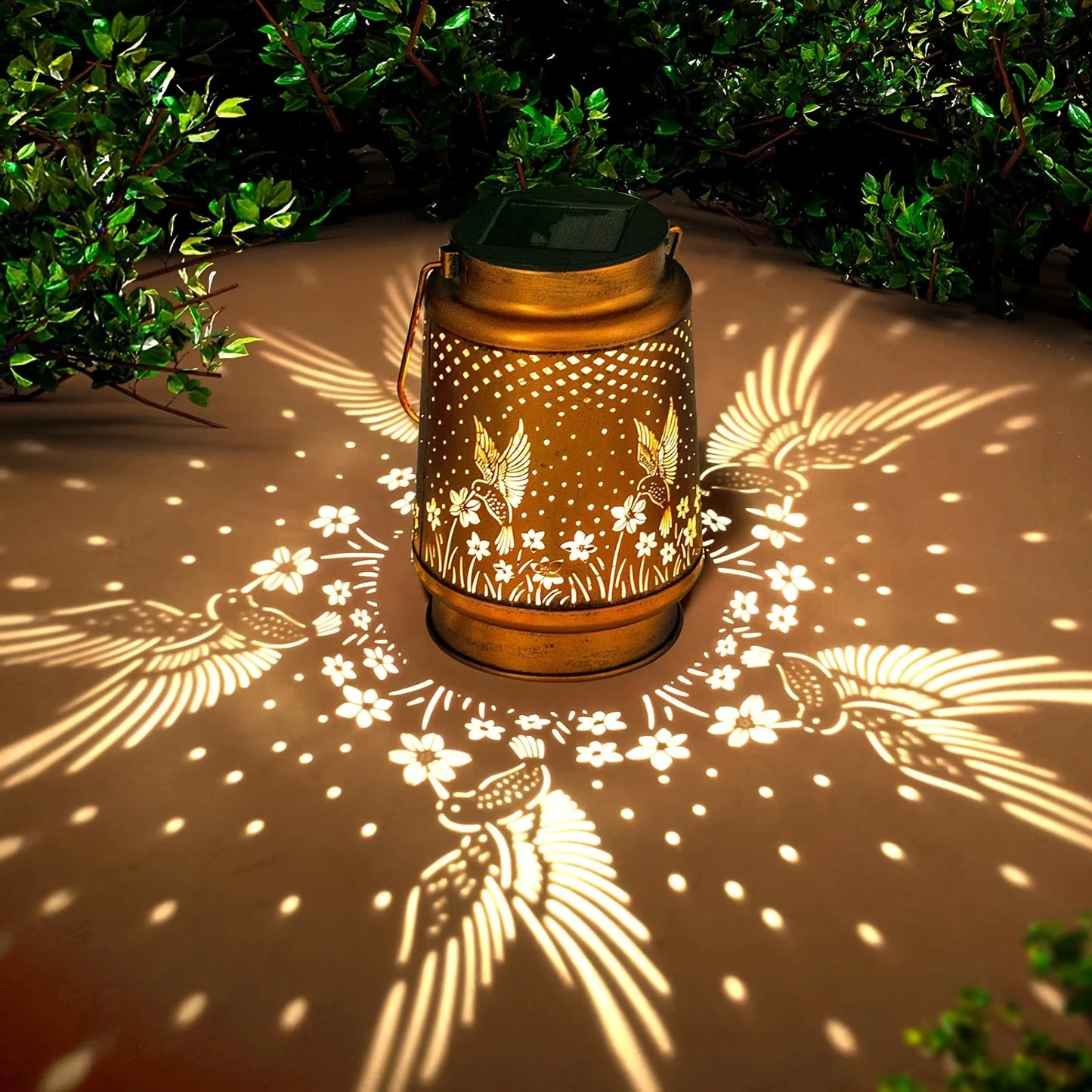 Iron Solar Lantern: Weatherproof Garden Pathway Light