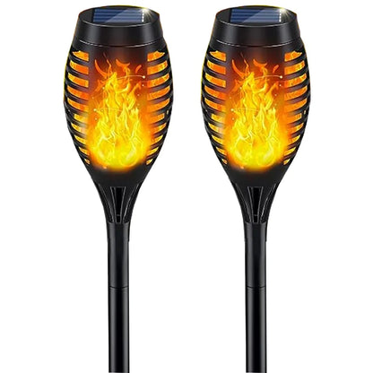 Outdoor Solar Light: Solar Torch Lights Flickering Flame Waterproof Outdoor Decor