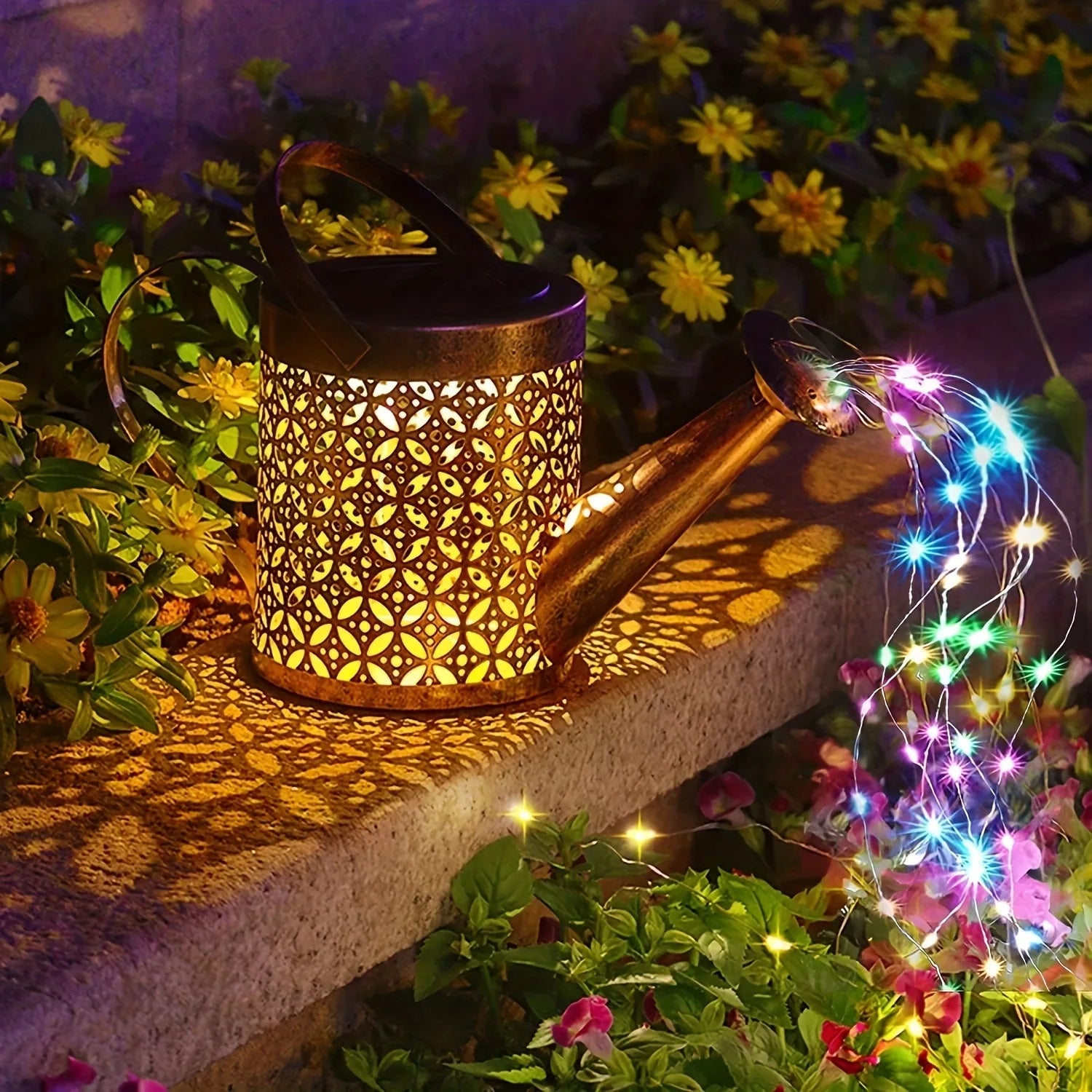 Iron Solar Lantern: Weatherproof Garden Pathway Light