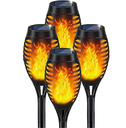 Outdoor Solar Light: Solar Torch Lights Flickering Flame Waterproof Outdoor Decor