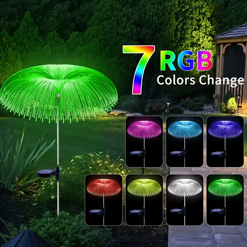 7-Color Jellyfish Solar Lawn Lights: Waterproof Garden Decor