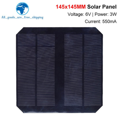 DIY Mini Solar Panel 6V 3W Charger for Tablets & Toys