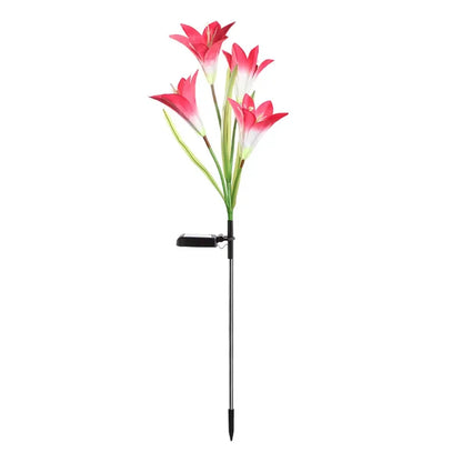 Solar Lily Lights: 7-Color Waterproof Garden Pathway Decor