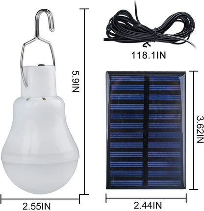 Solar Bulb Light: LED Waterproof Outdoor USB Emergency Light