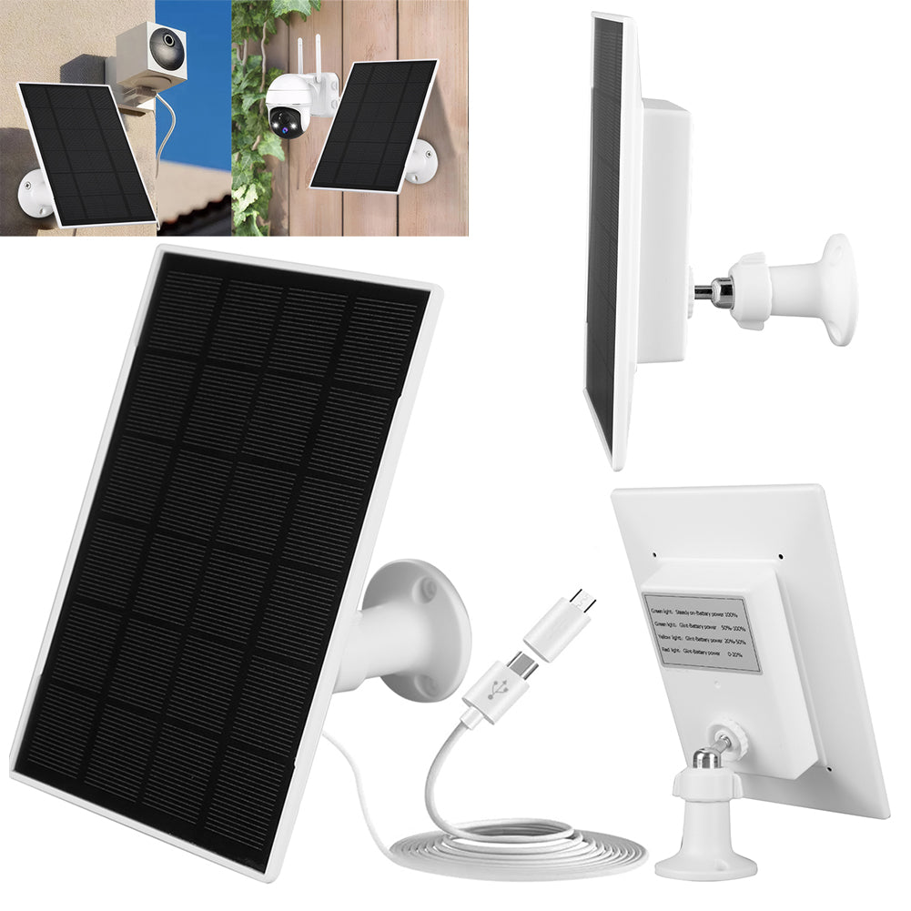 Solar Panel Charger 5/10W for Ring Camera - IP65 Waterproof